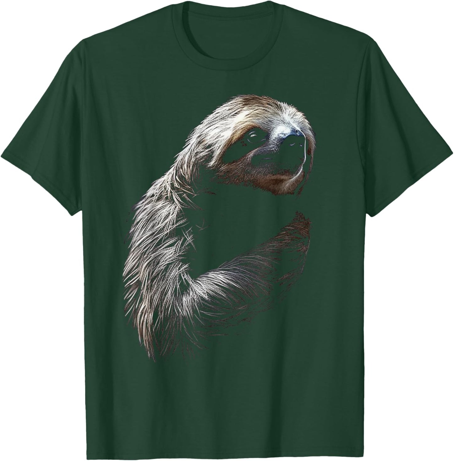 Sloth Portrait Artwork | Animal Motif Sloth T-Shirt - T-Shirt | Forest