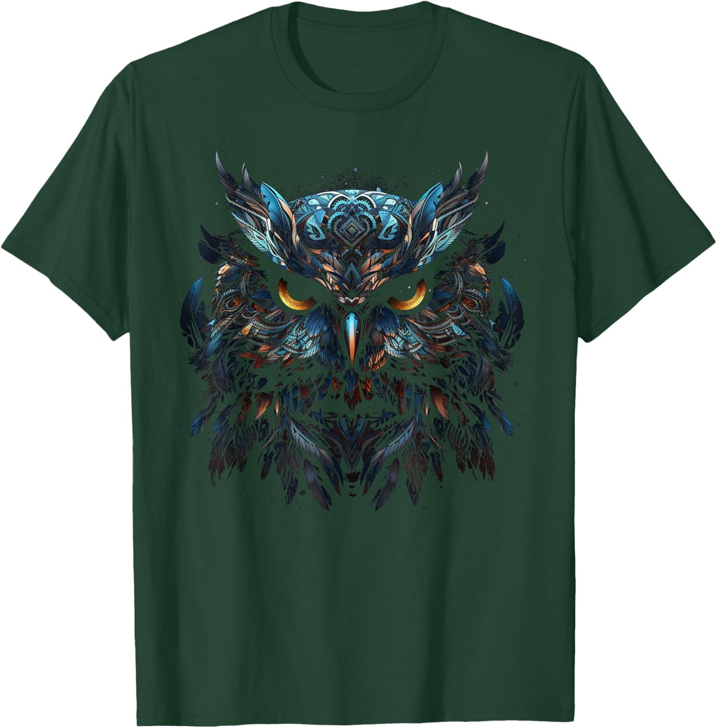 Owl Artwork - Animal Bird Art Owl T-Shirt - T-Shirt | Forest