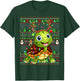 Ugly Xmas Sweater Style Lighting Turtle Christmas T-Shirt - T-Shirt | Forest