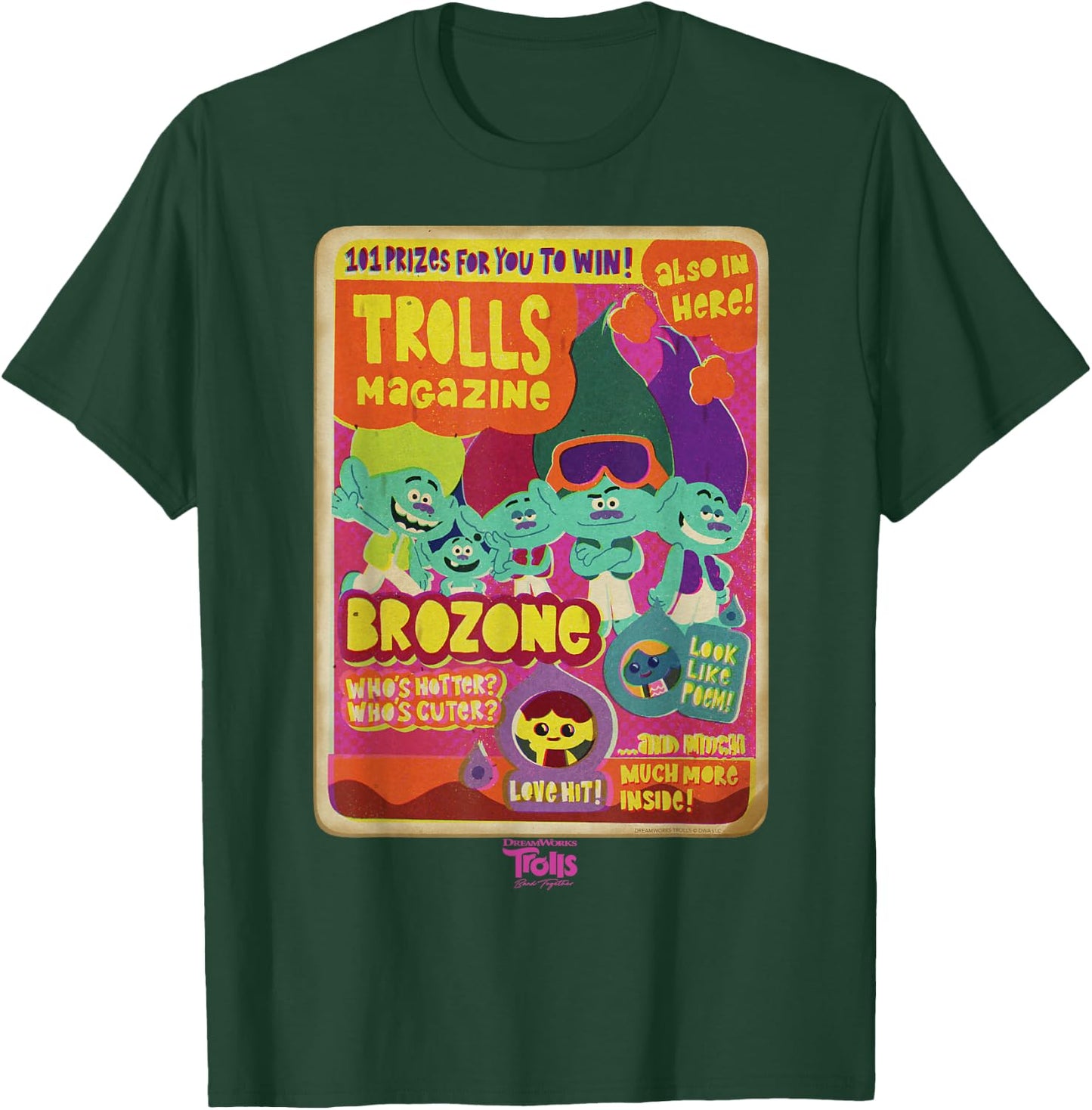 DreamWorks Trolls Band Together Brozone Magazine Cover T-Shirt - T-Shirt | Forest