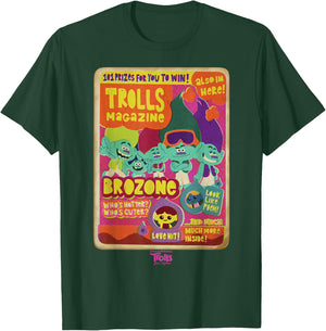 DreamWorks Trolls Band Together Brozone Magazine Cover T-Shirt - T-Shirt | Forest