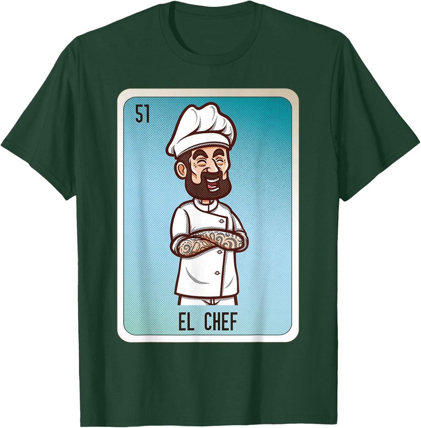 El Chef Mexican Slang Chicano Bingo Cards T-Shirt - T-Shirt | Forest