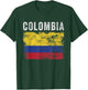 Colombia Flag Distressed - Men Women Kids - Colombian Flag T-Shirt - T-Shirt | Forest