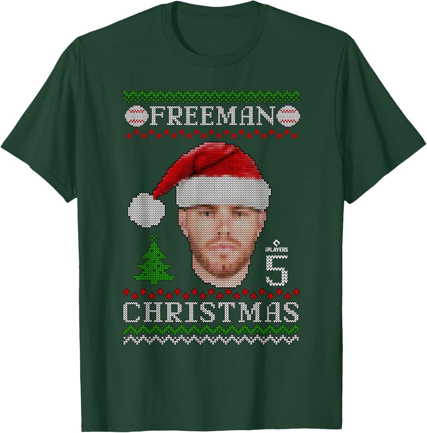 Freddie Freeman Los Angeles Baseball Christmas Sweater MLBPA T-Shirt - T-Shirt | Forest