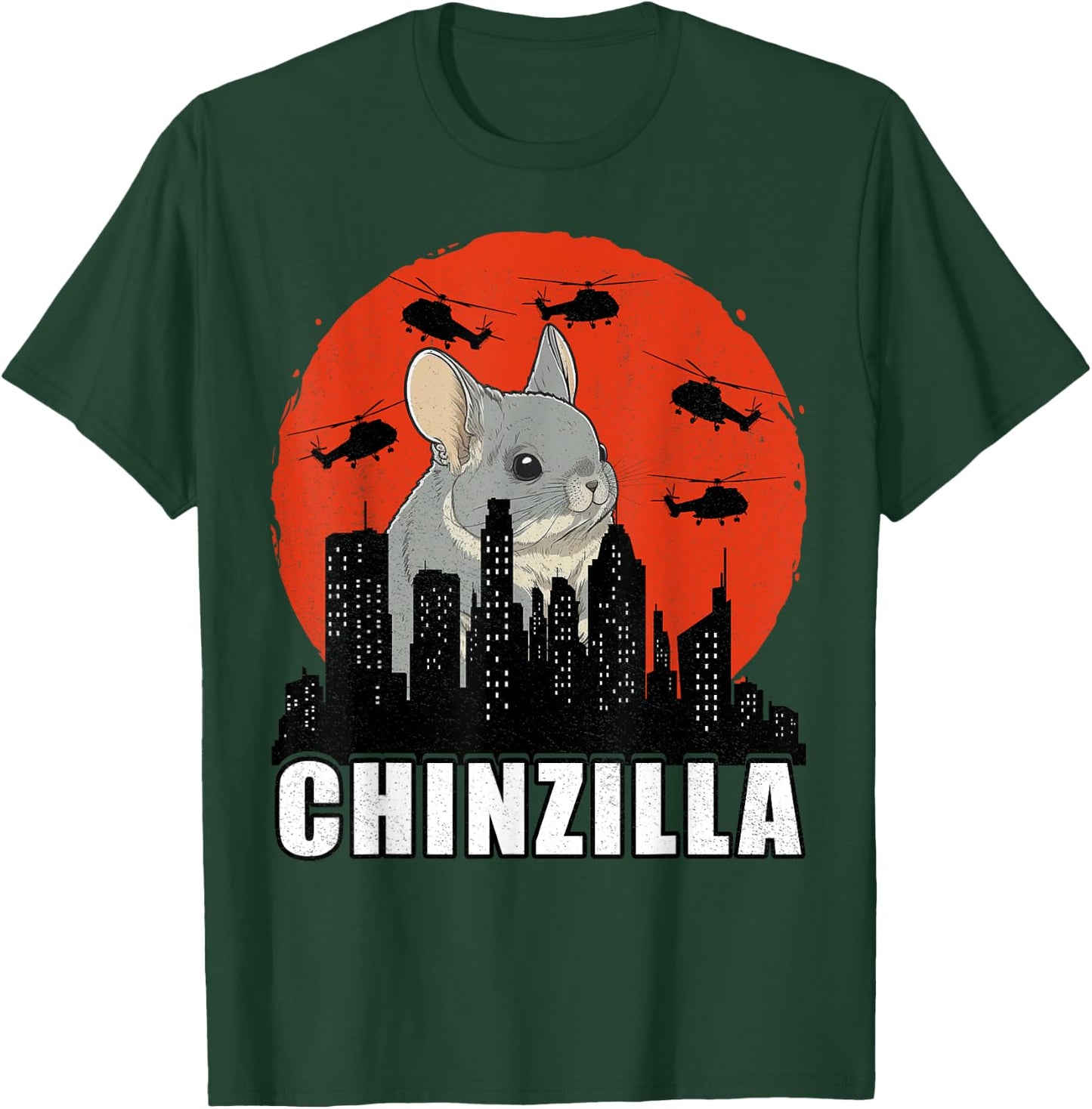 Chinchilla Chinzilla Retro Chinchilla Lovers Funny T-Shirt - T-Shirt | Forest
