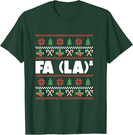 Funny Math Santa Christmas FA (LA)8 For Math Teacher Xmas T-Shirt - T-Shirt | Forest