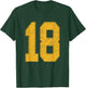 Number 18 Numbered Uniform Sports Team Jersey 18th Birthday T-Shirt - T-Shirt | Forest