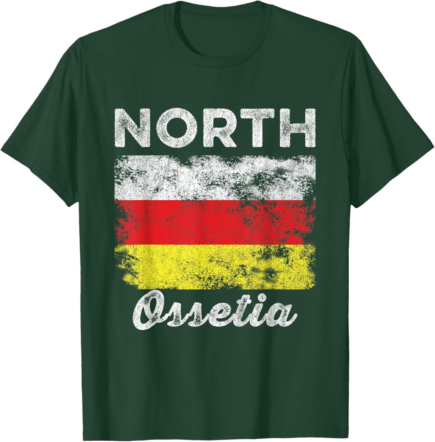 North Ossetia Flag Vintage - Men Women - North Ossetian Flag T-Shirt - T-Shirt | Forest
