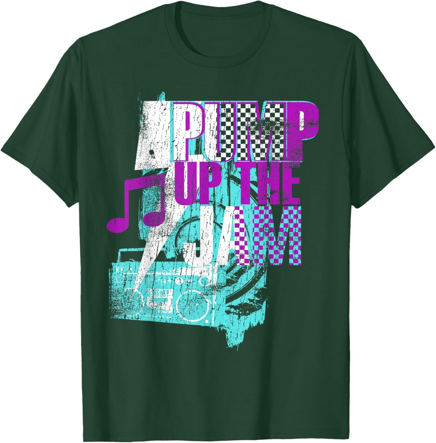 Pump up the jam 90s retro vintage T-Shirt - T-Shirt | Forest