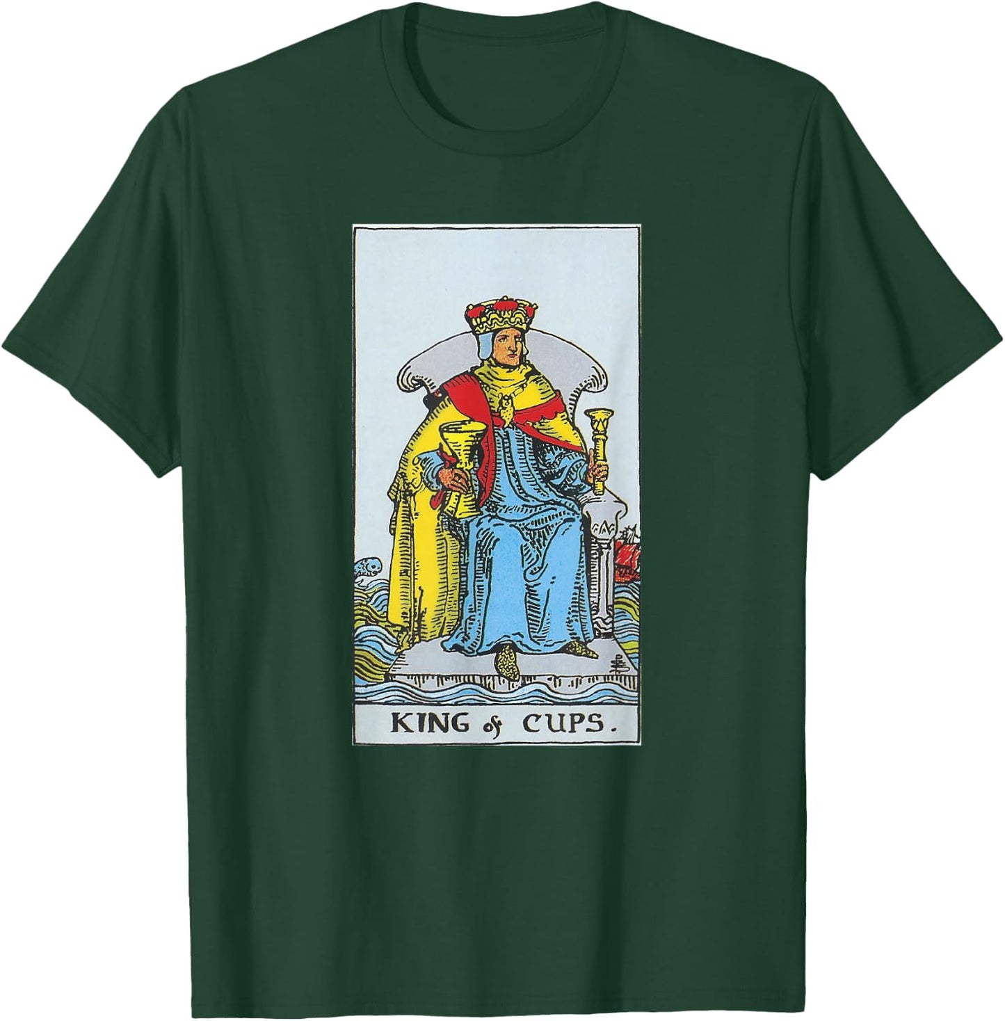 King of Cups Taro Card Shirt King of Cups Tarot T-Shirt - T-Shirt | Forest