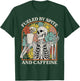 Fueled By Spite And Caffeine Skeleton Halloween Coffee T-Shirt - T-Shirt | Forest