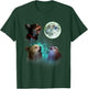 Three Long Hair Chihuahuas Howl At Moon 3 Wolf Wolves Parody T-Shirt - T-Shirt | Forest
