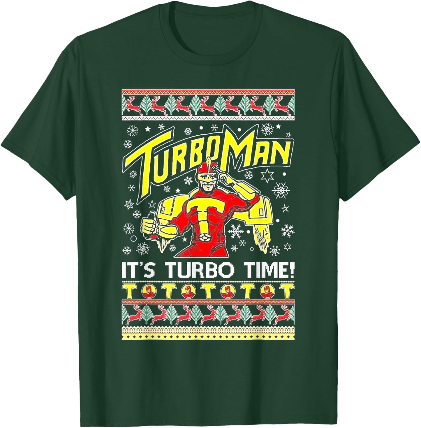 TurboMan It's Turbo Time Ugly T-Shirt - T-Shirt | Forest