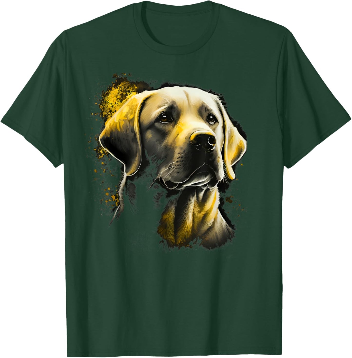 Cute white Labrador Dog on yellow Labrador Retriever Lover Women Kids T-Shirt - T-Shirt | Forest