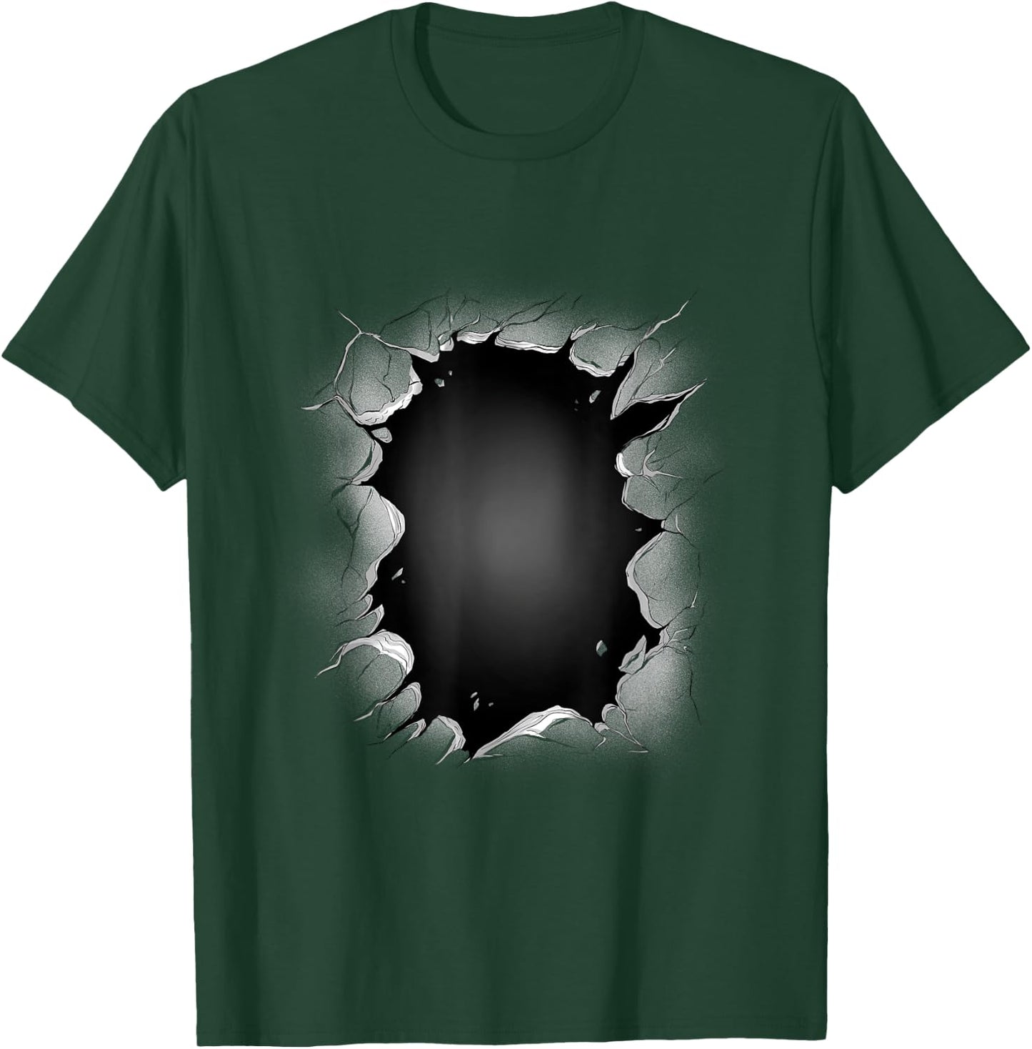 Hole in wall optical illusion T-Shirt - T-Shirt | Forest