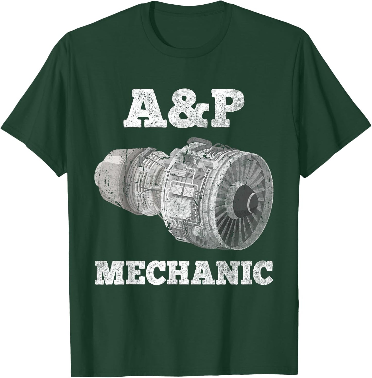 Airplane Mechanic A&P Aircraft Maintenance Pilot Technician T-Shirt - T-Shirt | Forest