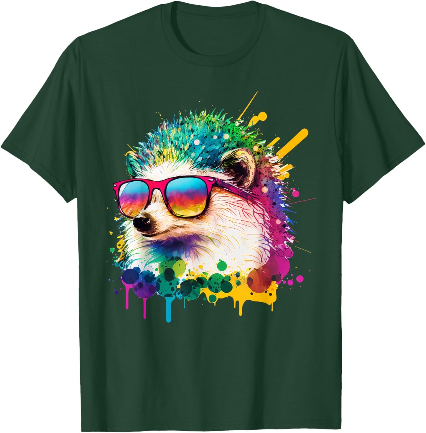 Cute Hedgehog Lover Animal on Hedgehog T-Shirt - T-Shirt | Forest