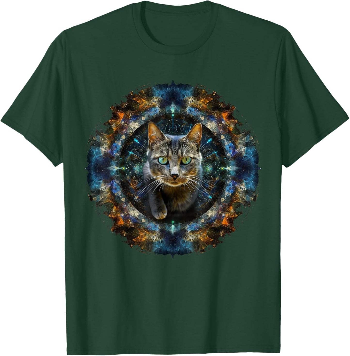 Cat Artwork Fantasy - Cat Motif Animal Cat Women Kids T-Shirt - T-Shirt | Forest
