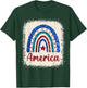 4th of July Patriotic Bleached Rainbow America USA Flag T-Shirt - T-Shirt | Forest