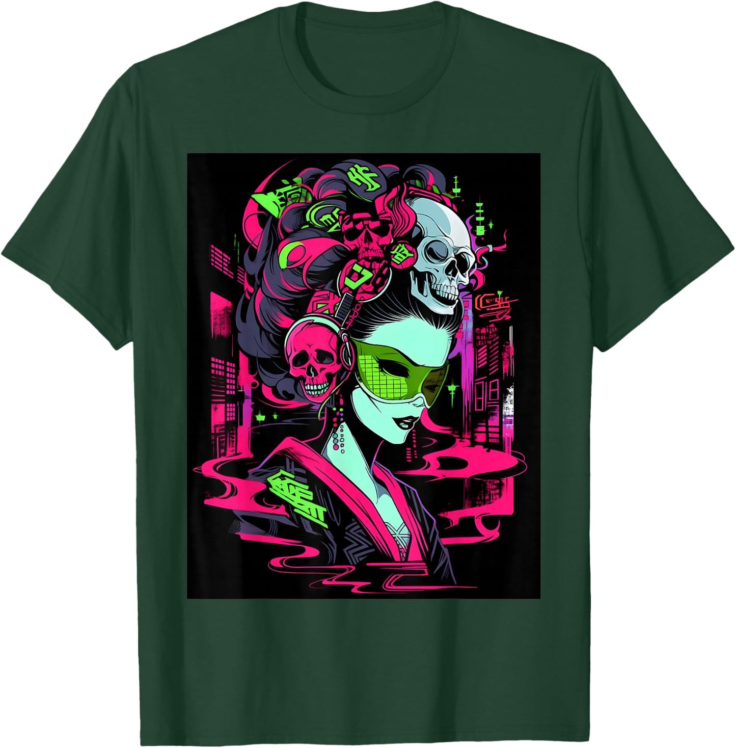 Fashion-Forward Trendy Graphic: Design Showcases a Skull T-Shirt - T-Shirt | Forest