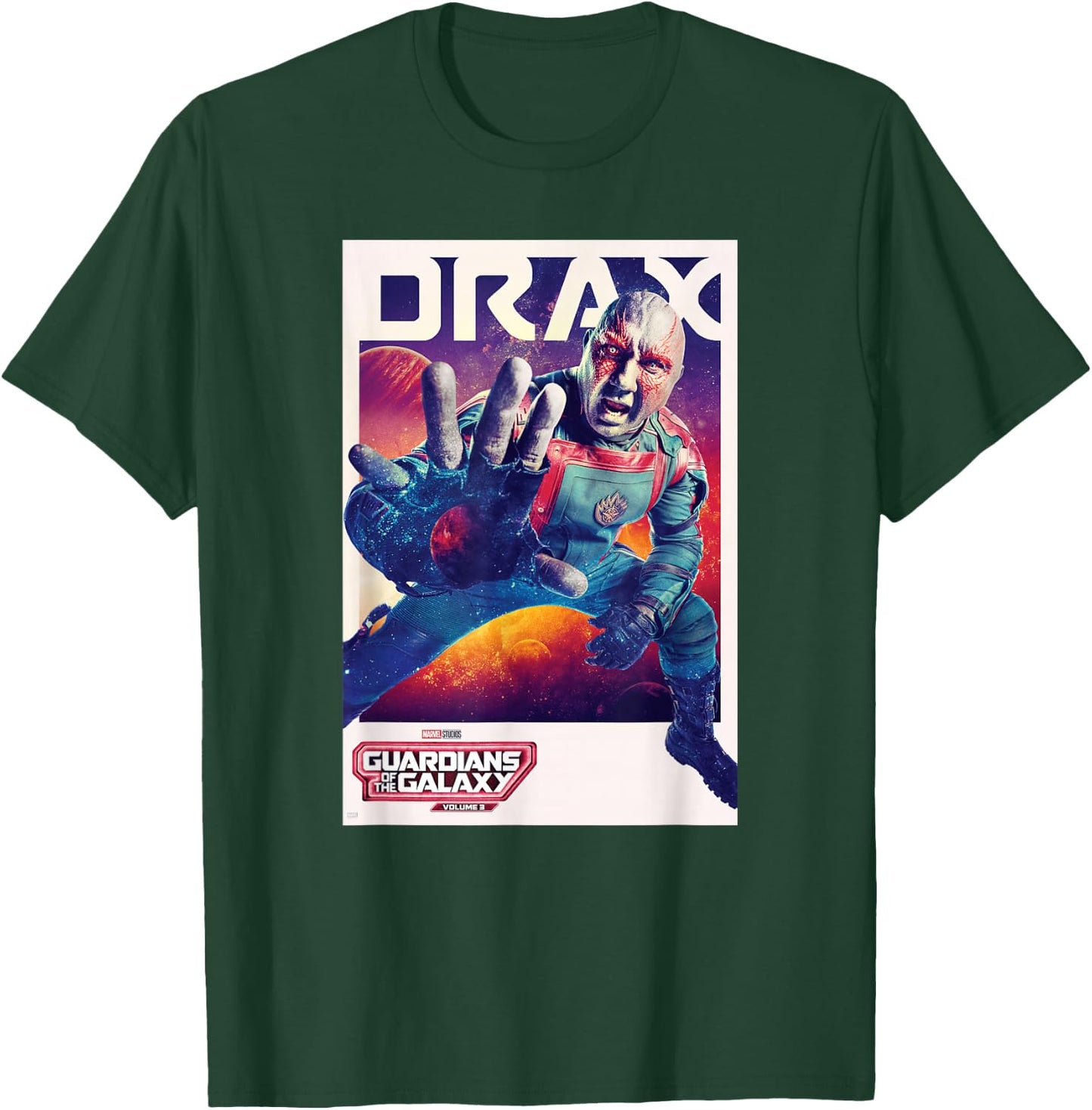 Marvel Guardians of The Galaxy Volume 3 Drax Poster T-Shirt - T-Shirt | Forest