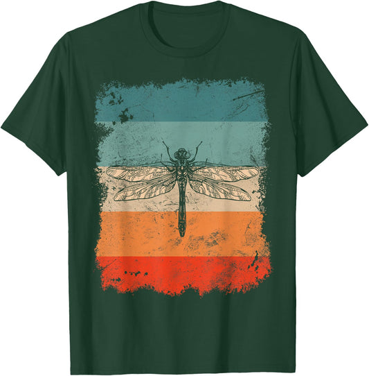 Retro Vintage Insect Dragonfly T-Shirt - T-Shirt | Forest