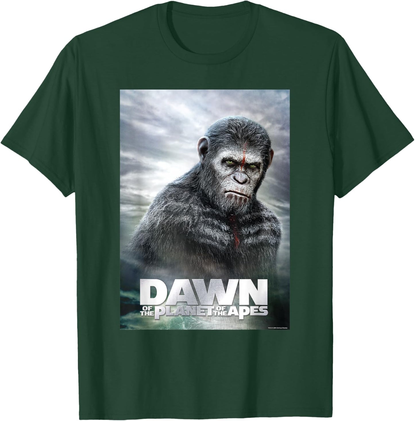 Dawn of The Planet of The Apes Caesar in Paint Movie Poster T-Shirt - T-Shirt | Forest