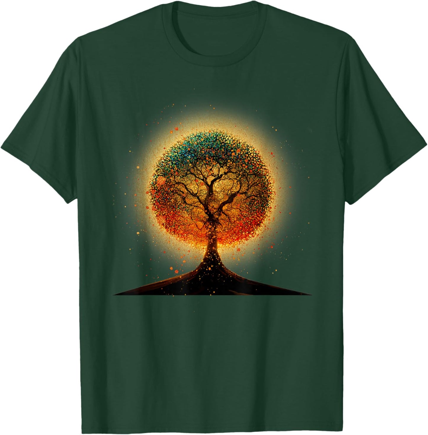 Colorful Tree Life Is Really Good Tree Art Earth Day T-Shirt - T-Shirt | Forest