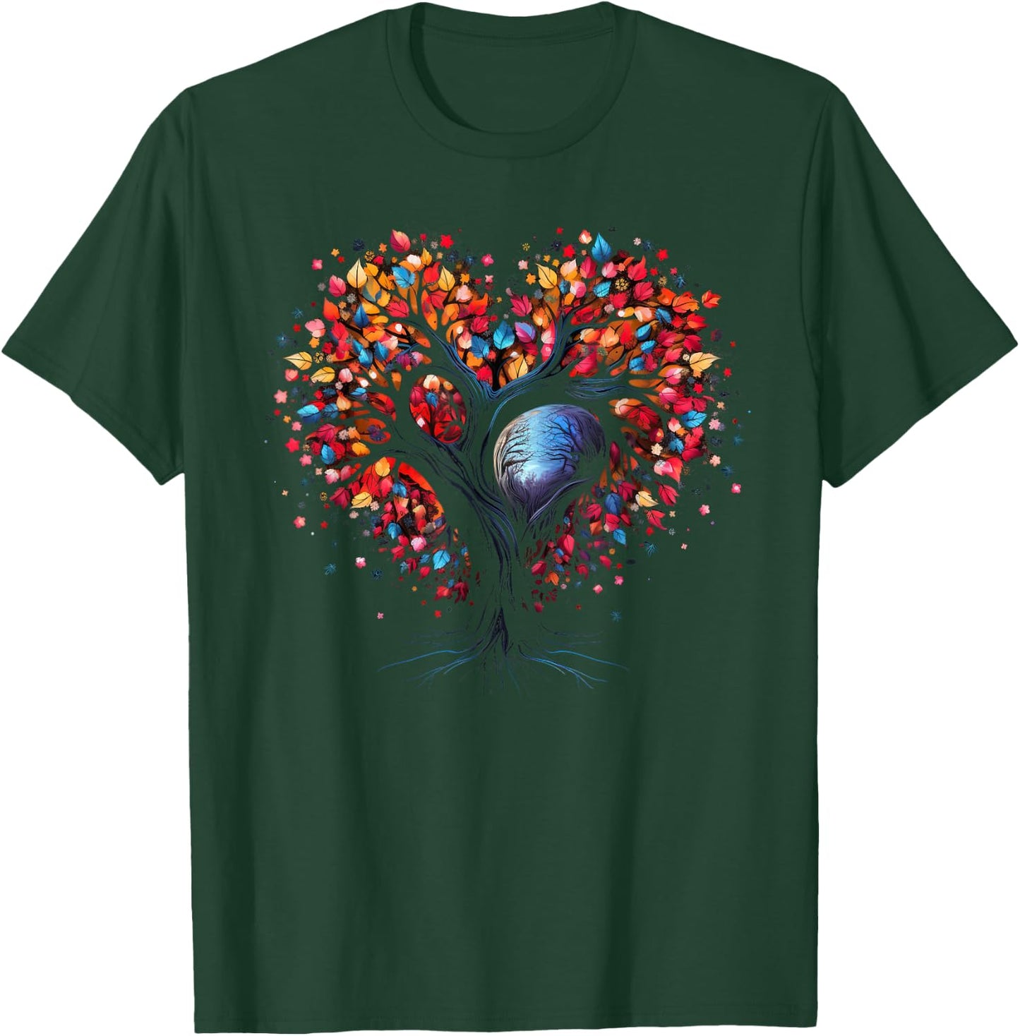 Tree of Life Heart Buddhism Yoga Meditation T-Shirt - T-Shirt | Forest