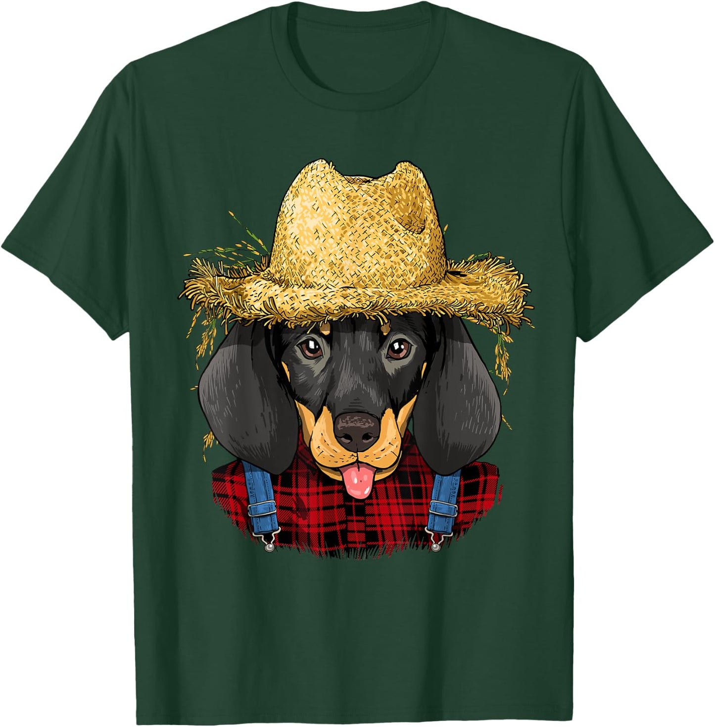 Dachshund Farmer Wiener Sausage Dog Lover Women Kids T-Shirt - T-Shirt | Forest