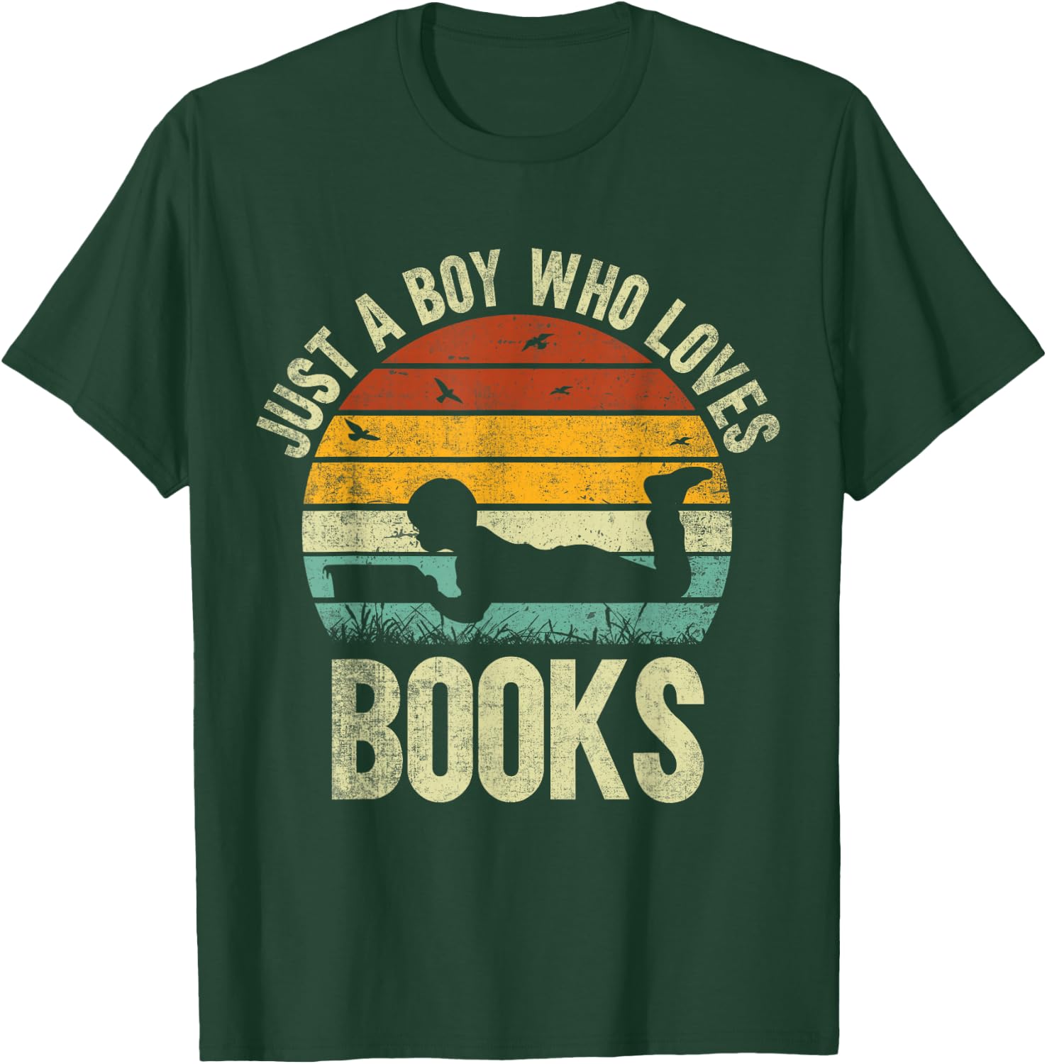 Just A Boy Who Loves Books. Funny Reading Lovers T-Shirt - T-Shirt | Forest