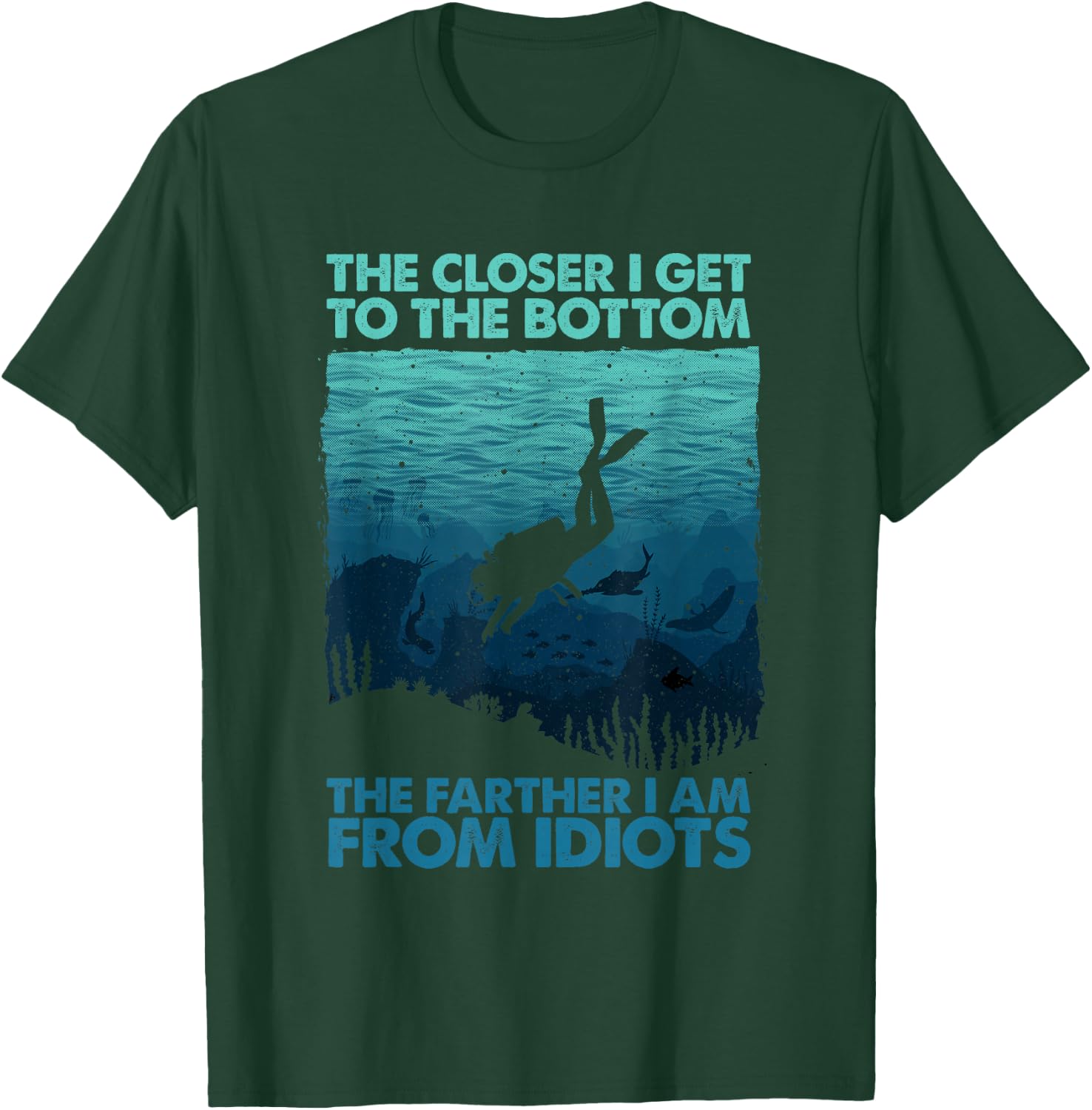 Funny Scuba Diving Themed Art Women Scuba Diving T-Shirt - T-Shirt | Forest