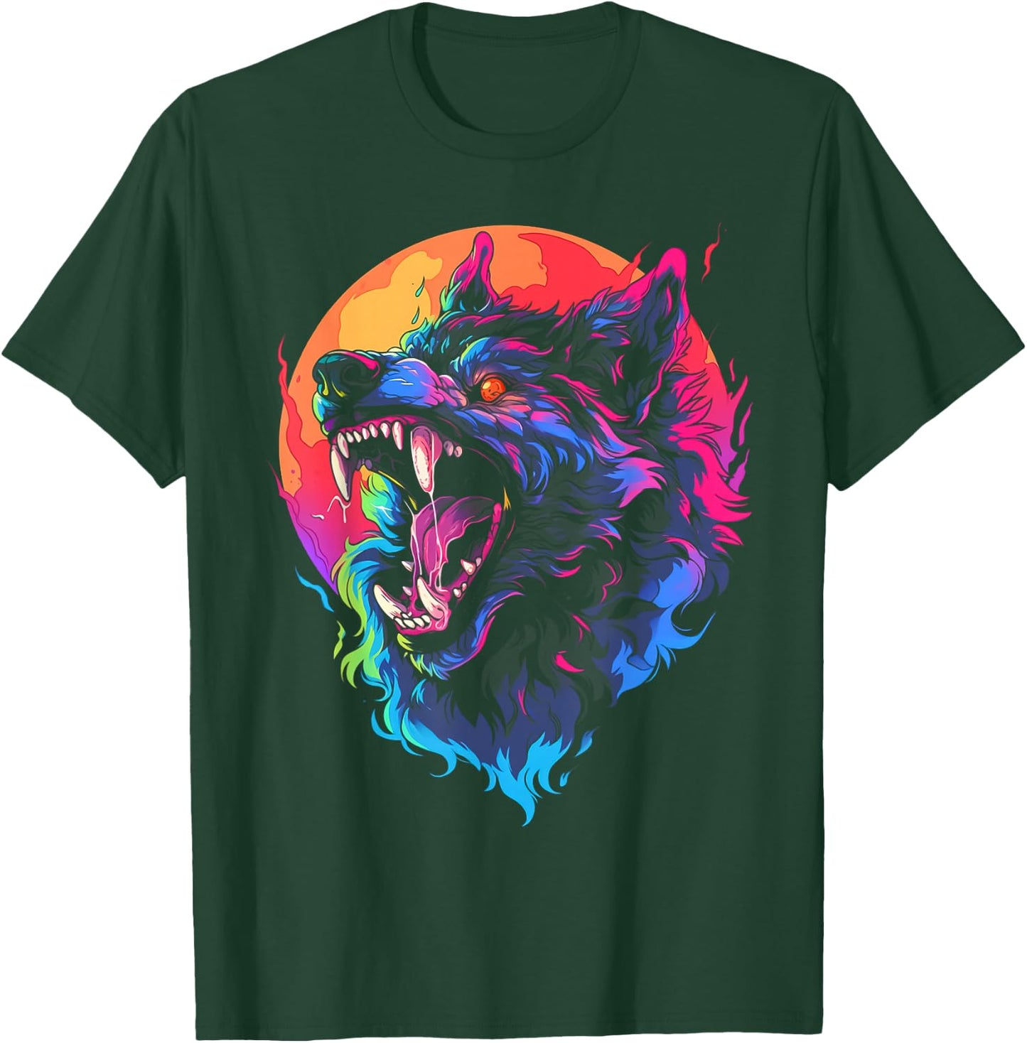 Horror Werewolf Head Halloween Mythology Wolf Shifter Lycan T-Shirt - T-Shirt | Forest