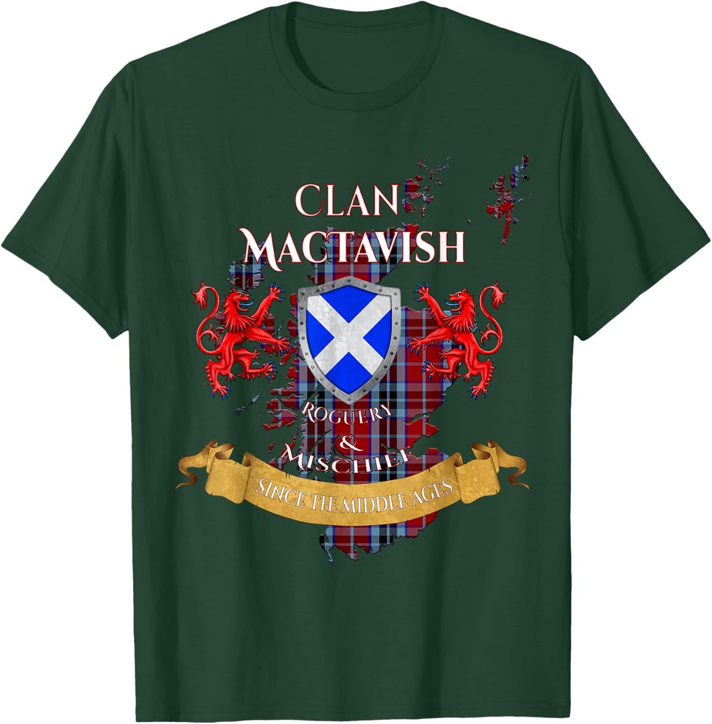 MacTavish Scottish Family Clan Middle Ages Mischief T-Shirt - T-Shirt | Forest