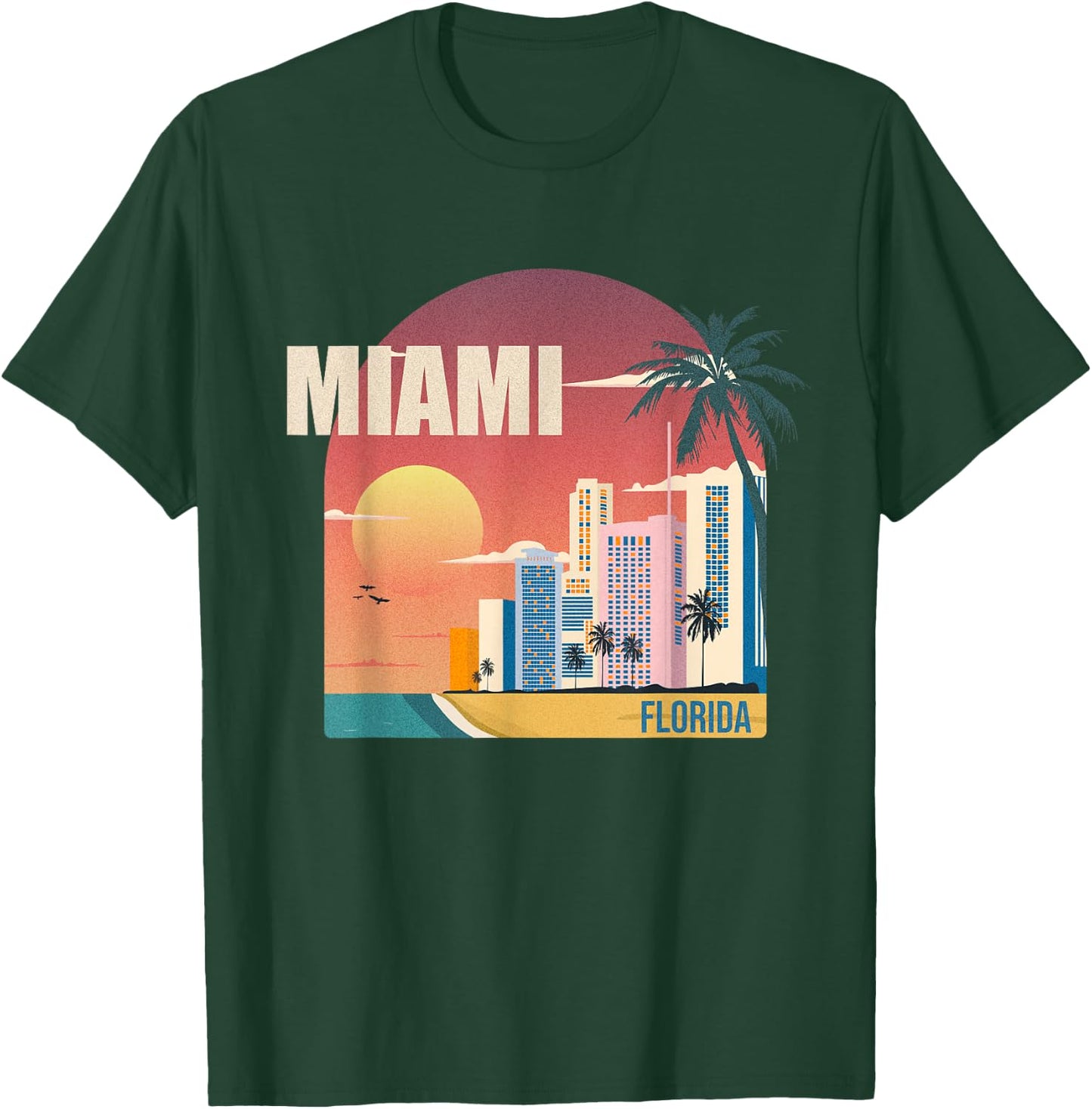 Miami Florida retro T-Shirt - T-Shirt | Forest