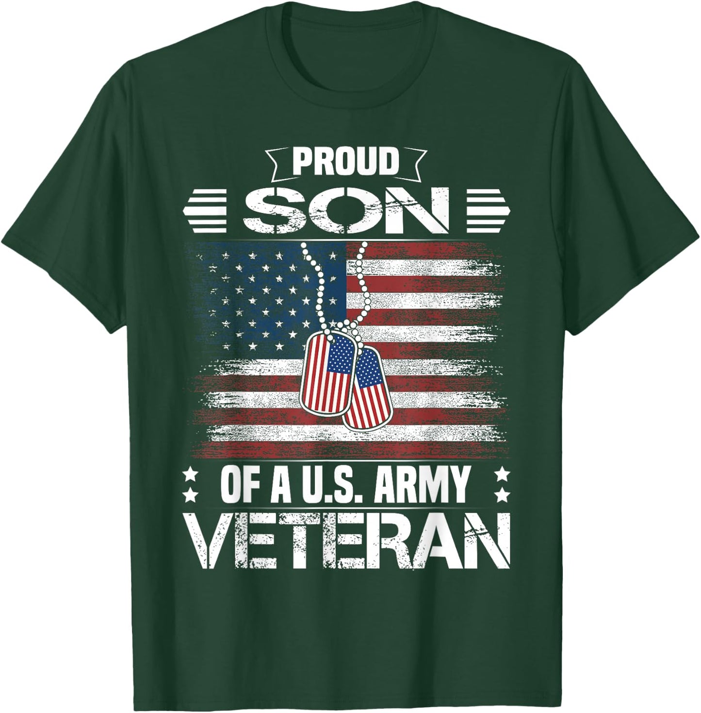 Proud Son of A US Army Veteran Day Family Matching T-Shirt - T-Shirt | Forest
