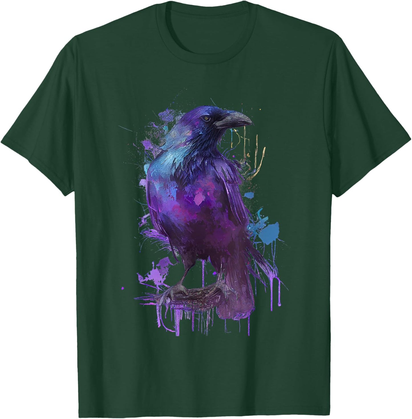 Raven colorful design T-Shirt - T-Shirt | Forest