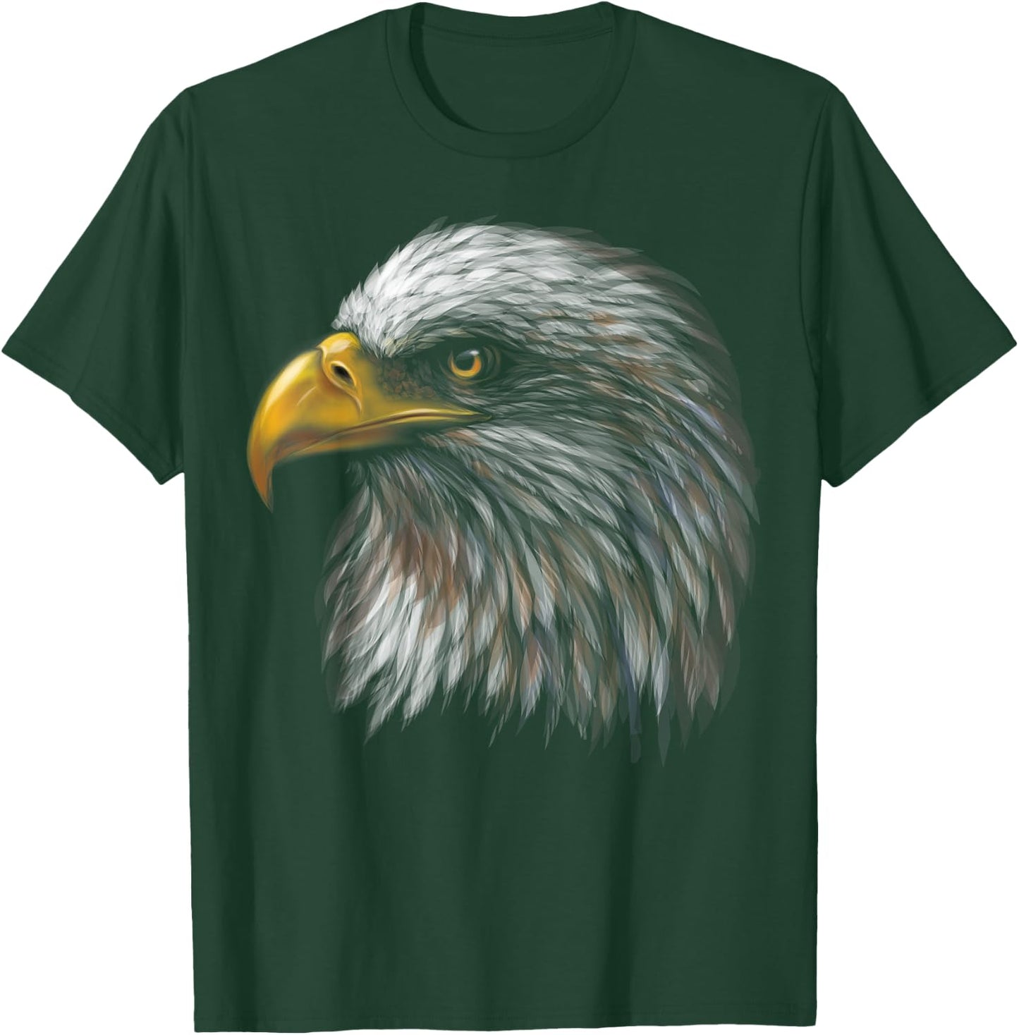 Cute Bald Eagle Head Black Art for Lovers Eagles Birds T-Shirt - T-Shirt | Forest