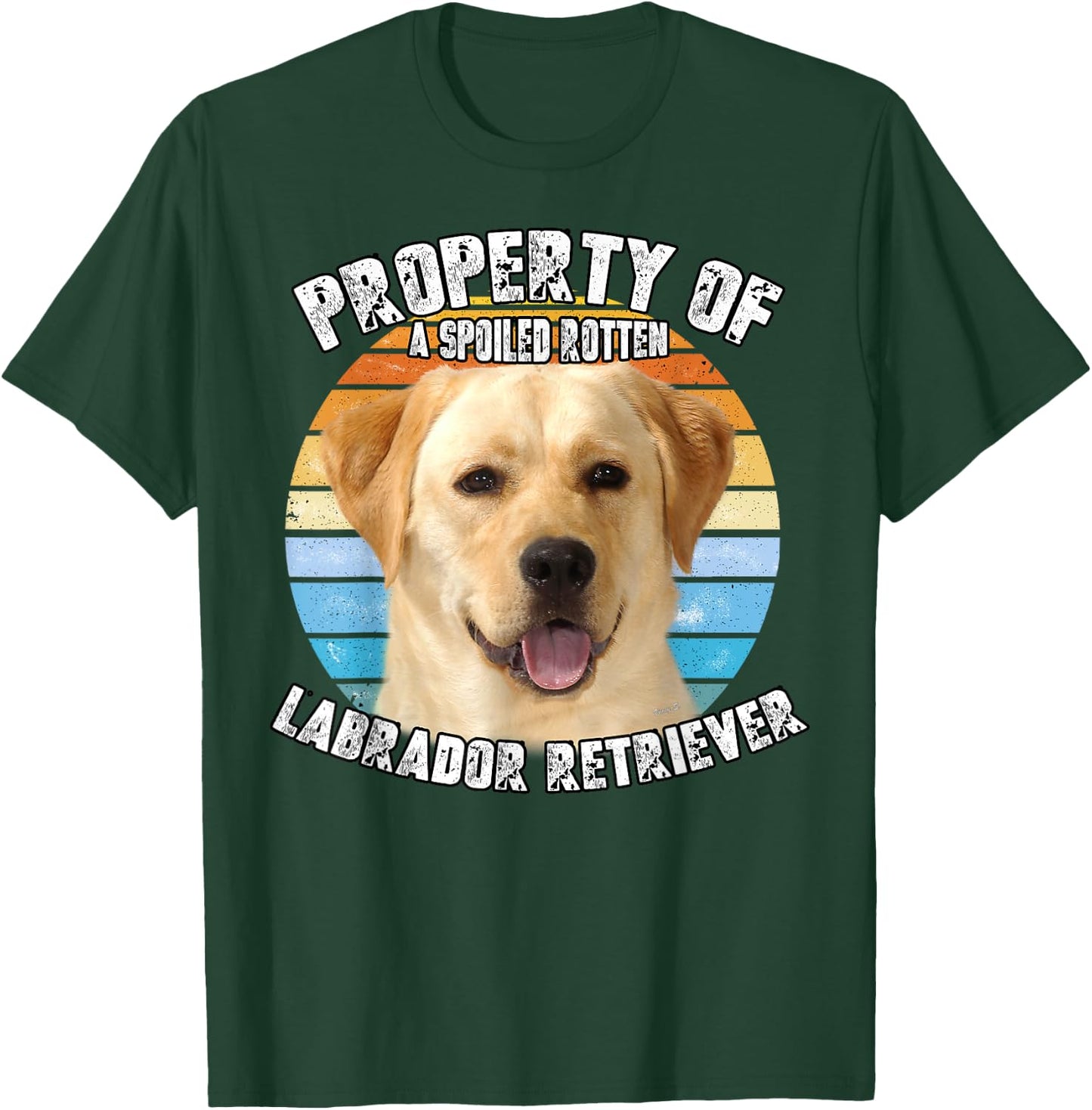Labrador Retriever Yellow Owner Lover Retro Vintage T-Shirt - T-Shirt | Forest