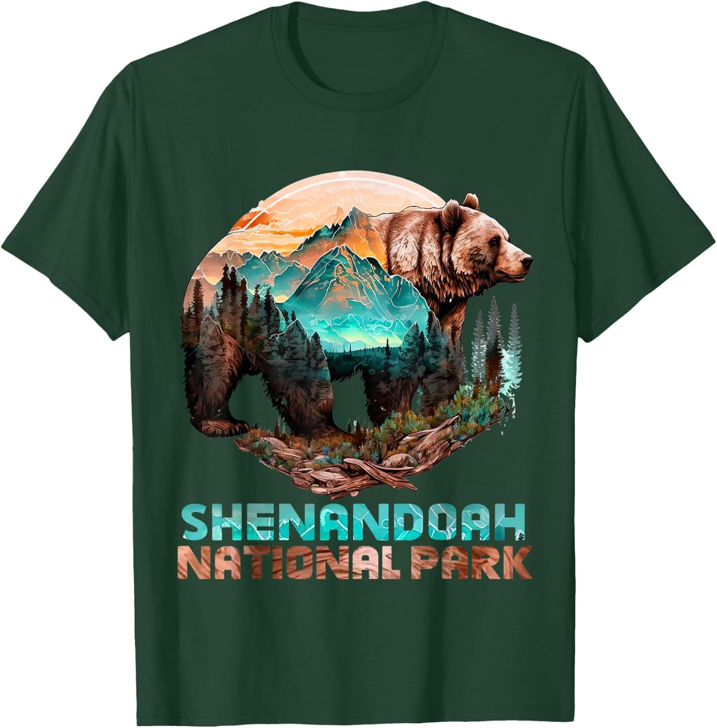 Shenandoah National Park Alaska Grizzly Bear Mountain Hike T-Shirt - T-Shirt | Forest