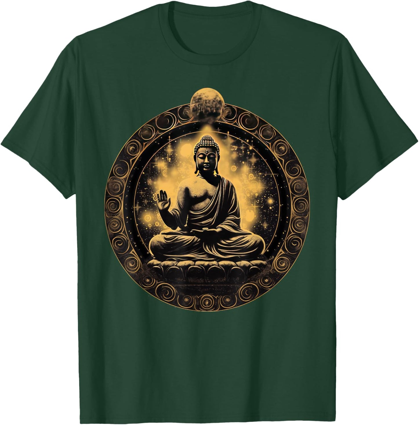Buddha Buddhism Zen Spiritual Yoga Meditation Serenity T-Shirt - T-Shirt | Forest