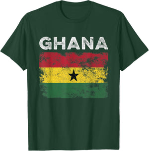 Ghana Flag Distressed - Men Women Kids - Ghanaian Flag T-Shirt - T-Shirt | Forest