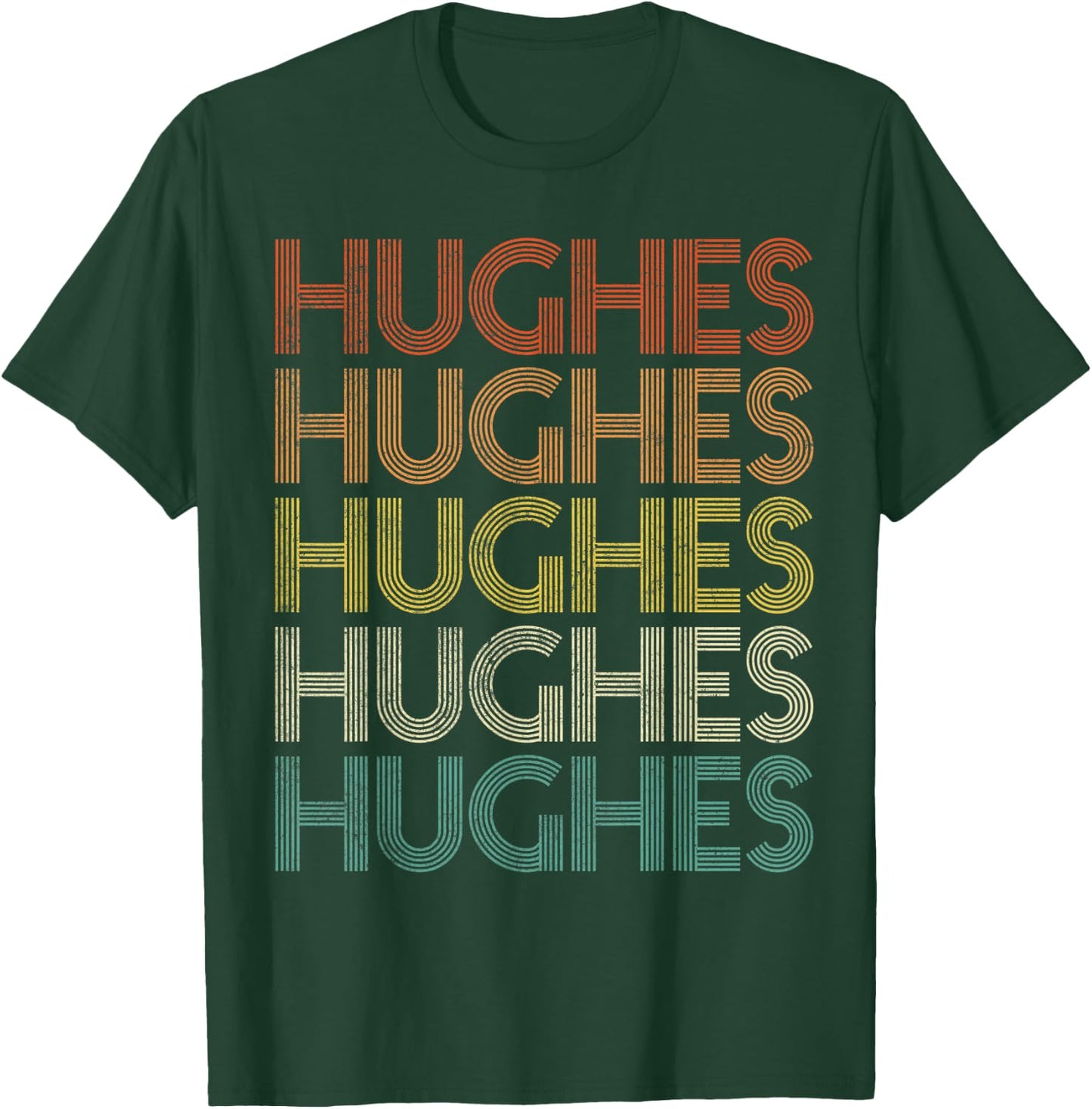 Hughes Vintage Retro T-Shirt - T-Shirt | Forest