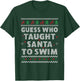 Swim Teacher Ugly Christmas Swim Coach Swim Teacher Christmas T-Shirt - T-Shirt | Forest