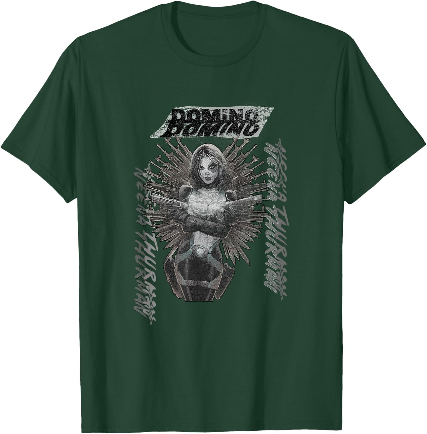 Marvel X-Men Neena Thurman AKA Domino Vintage Shot T-Shirt - T-Shirt | Forest