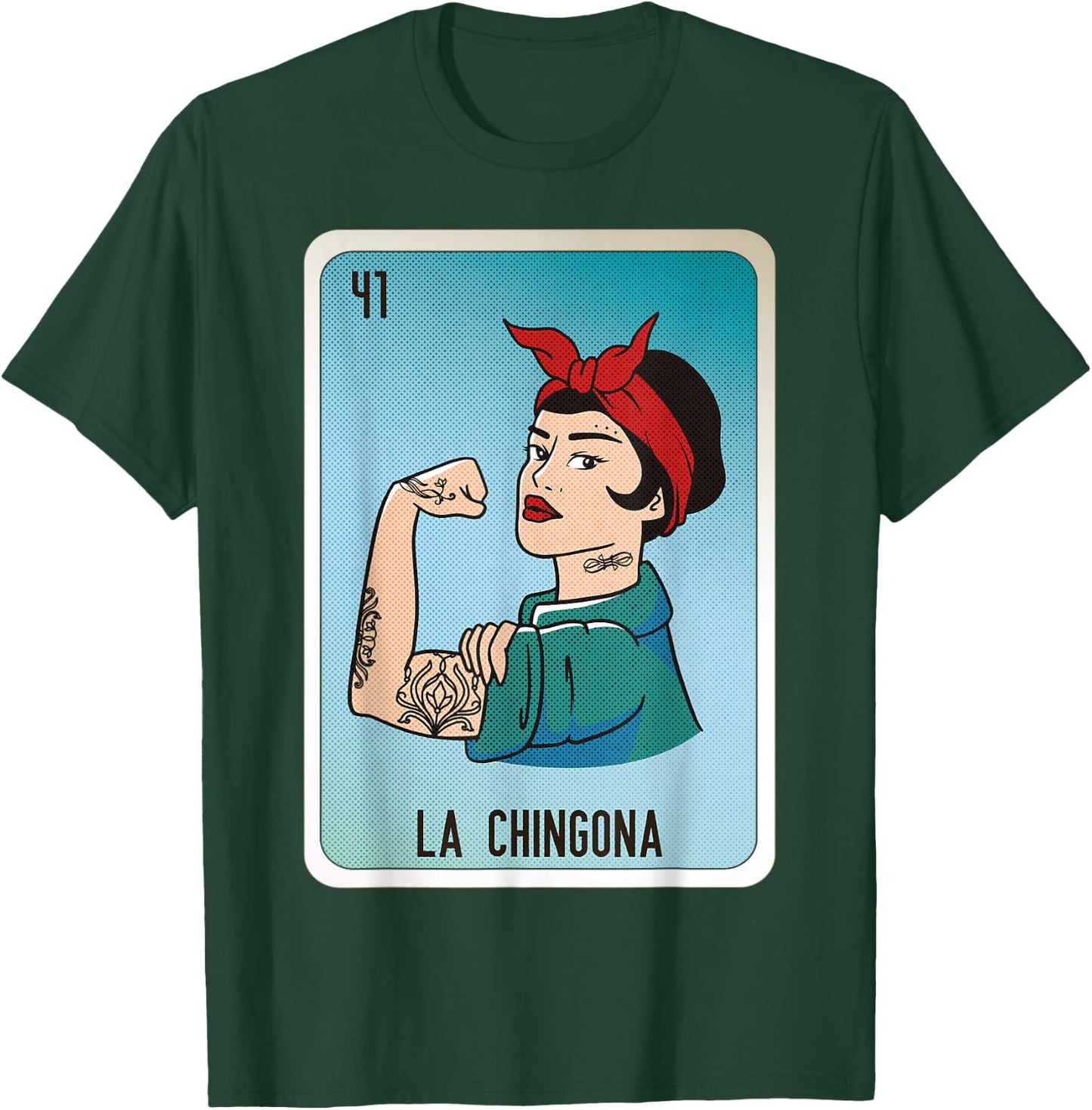 La Chingona Mexican Slang Chicano Bingo Cards T-Shirt - T-Shirt | Forest