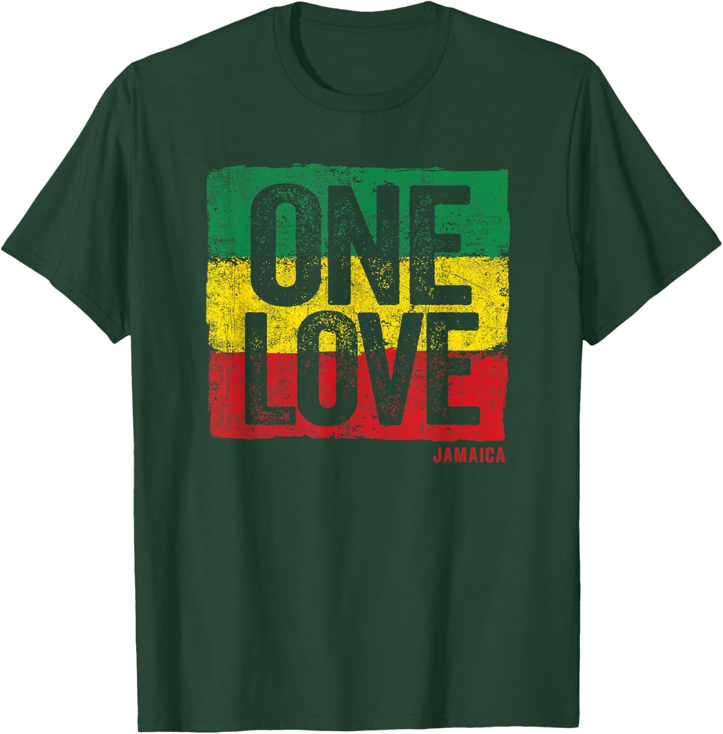 Love Jamaica Reggae Vintage Jamaican Souvenir T-Shirt - T-Shirt | Forest