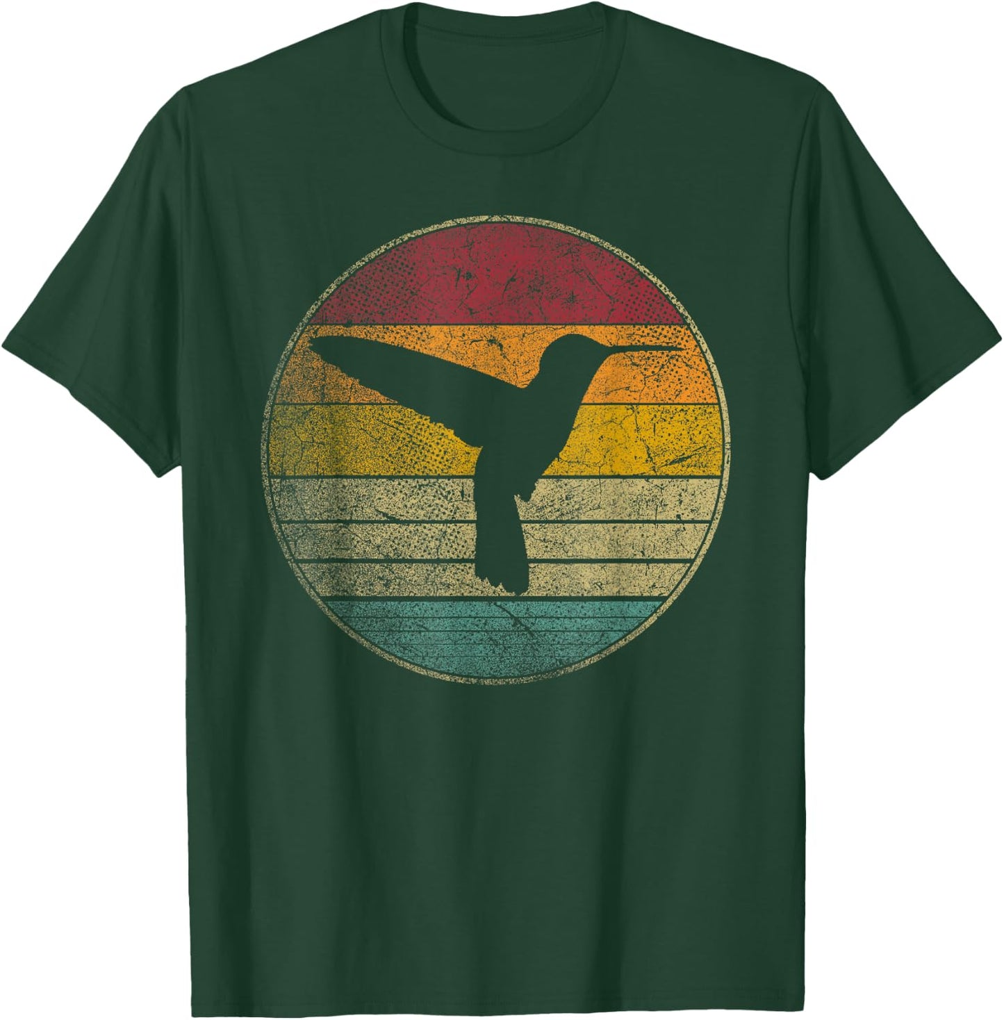 Hummingbird Bird Gift Shirt Retro Style Vintage 70s 80s 90s T-Shirt - T-Shirt | Forest