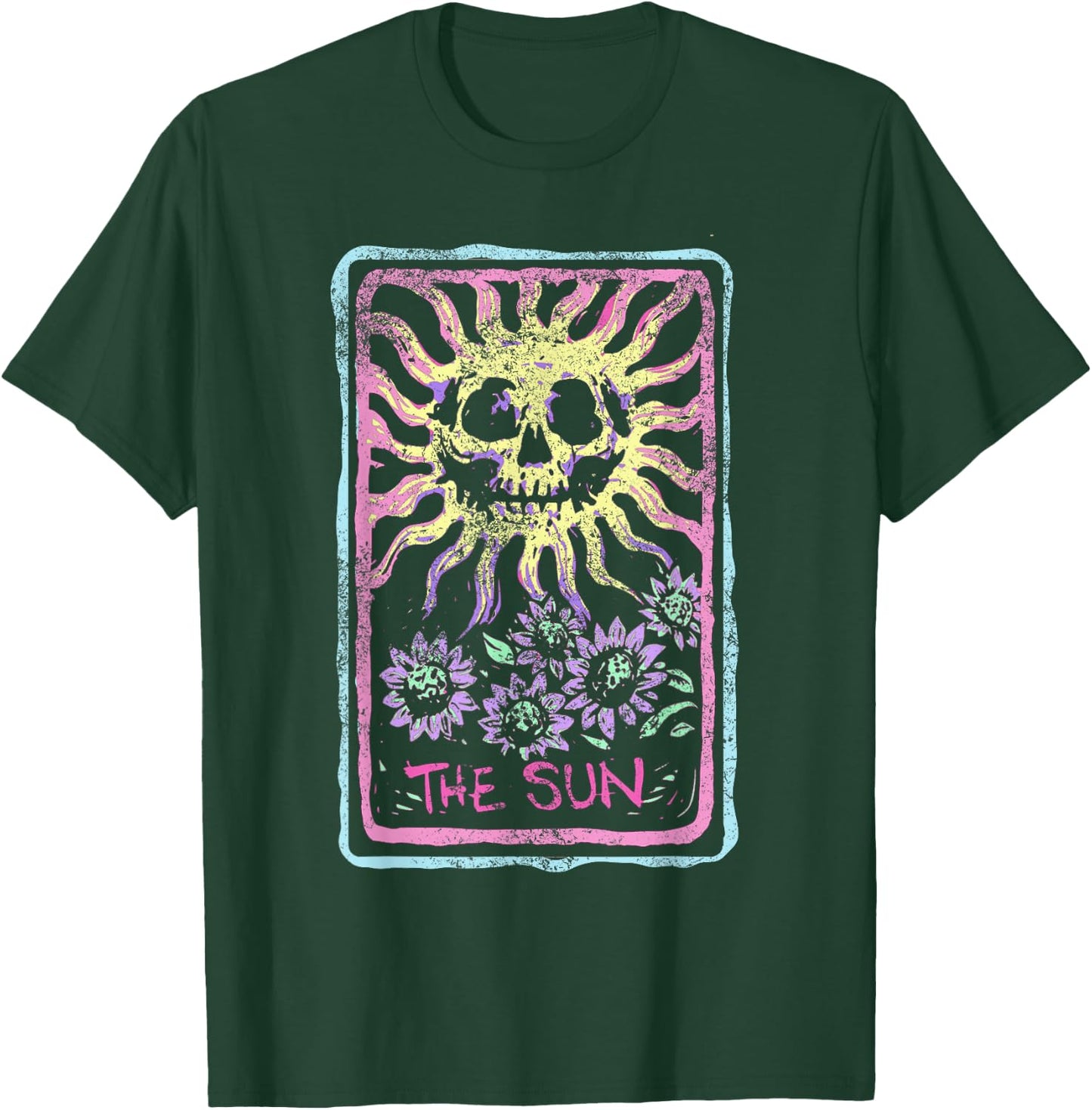 The Sun Death Tarot Card Witchcraft Pastel Goth Skeleton T-Shirt - T-Shirt | Forest