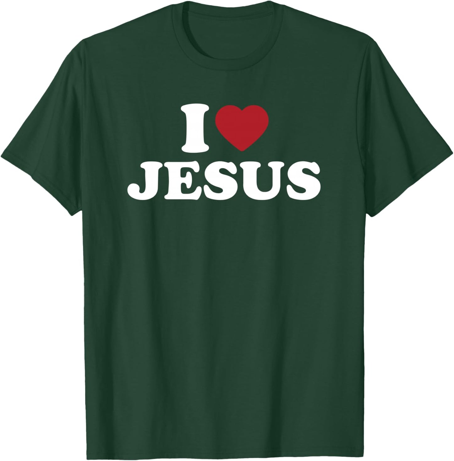 I Love Jesus, I Heart Jesus Red Heart T-Shirt - T-Shirt | Forest